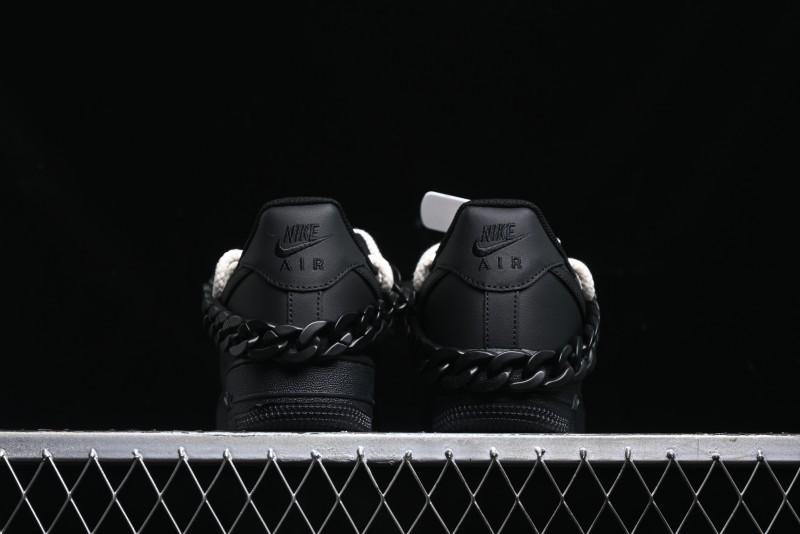Nike Air Force 1 '07 Low Black Deconstructed Utility Casual Sneakers - CW2288-763