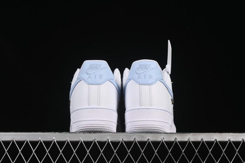 Nike Air Force 1 '07 Low Custom 2D Theme Four Hook Sky Blue Casual Sneakers - ZH0316-084