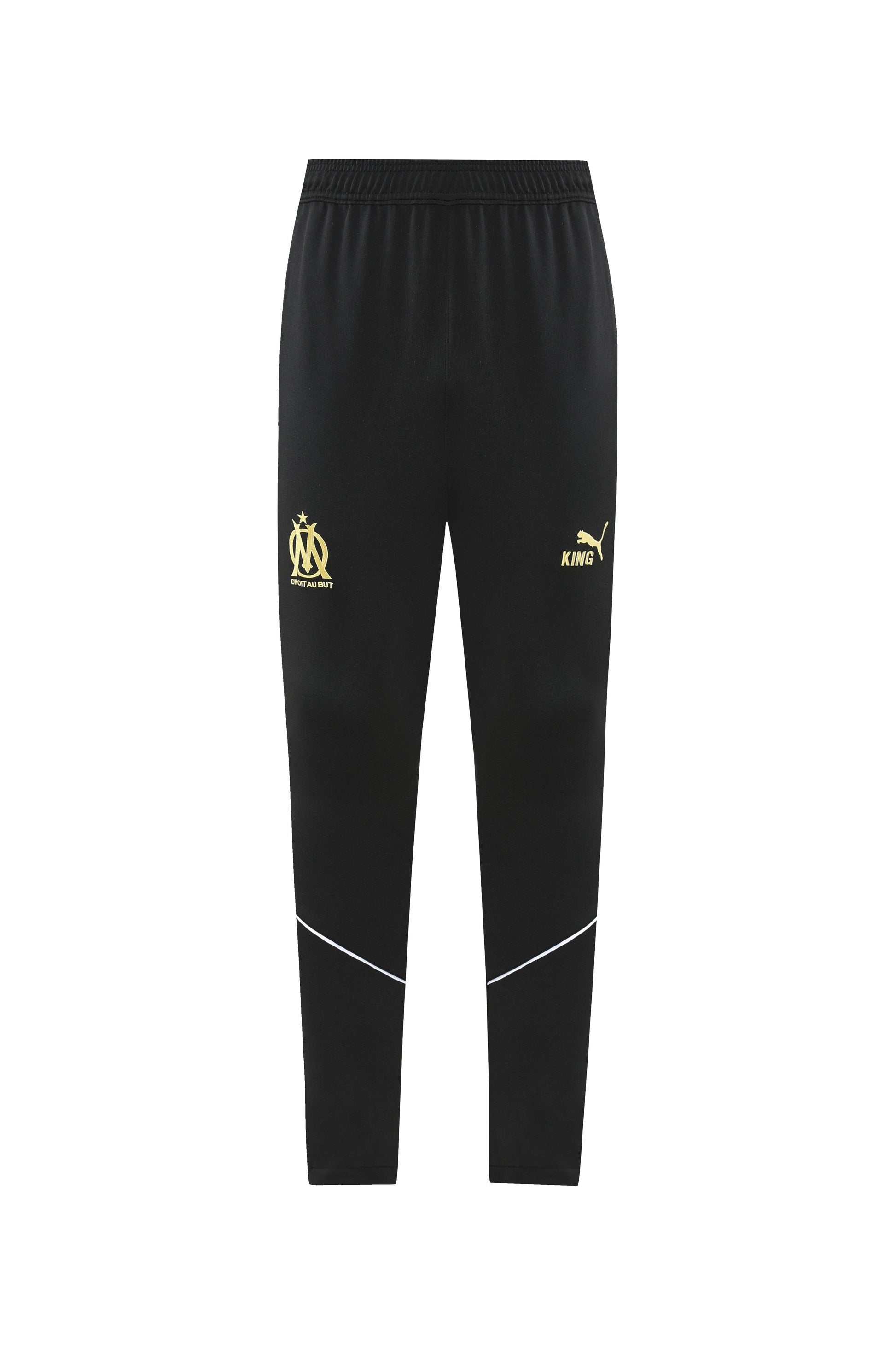 25/26 Olympique Marseille Black Full zipper Jacket Tracksuit+ long pants