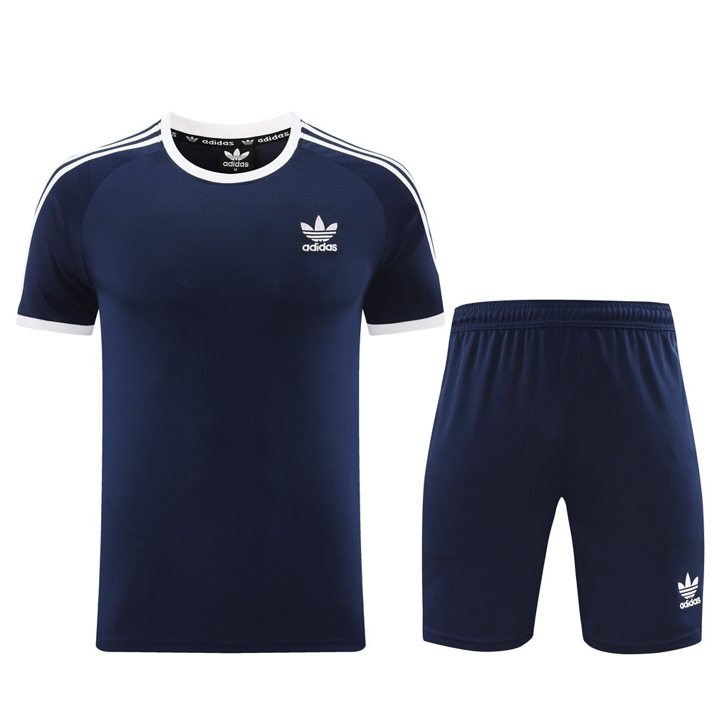 AD07 sapphire blue shorts suit S-2XL