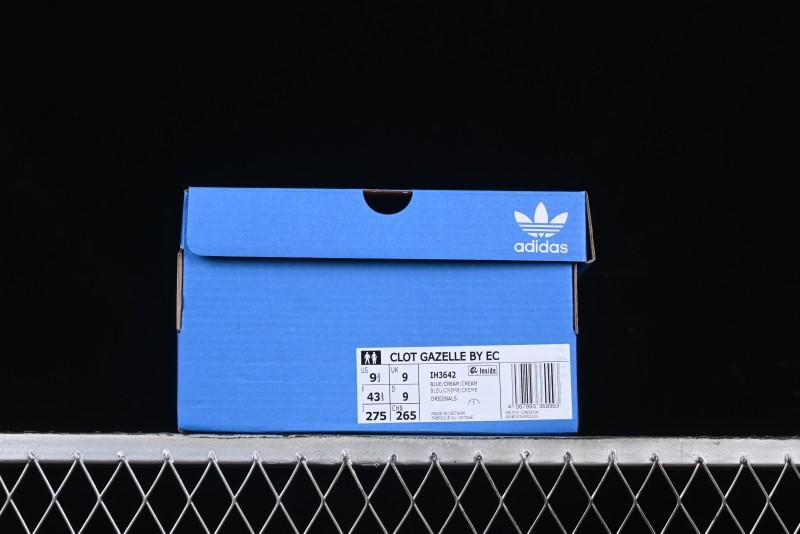 Adidas Clot x Originals Gazelle Indoor Retro Casual Slip-Resistant Wear-Resistant Low-Top Sneakers - IH3642