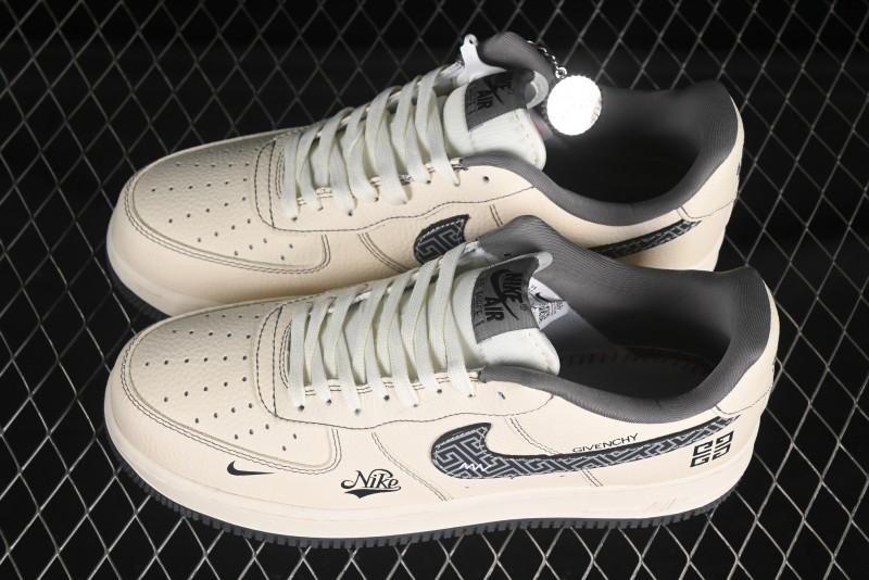 Nike Air Force 1 '07 Low Givenchy Collaboration Pattern Beige Grey Casual Sneakers - DF0188-057