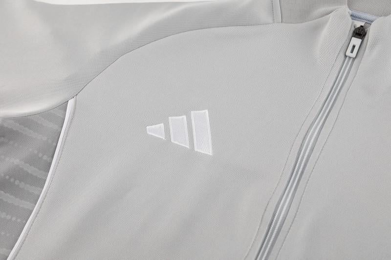 2025 Adidas Grey Full Zipper Jacket+Long Pants