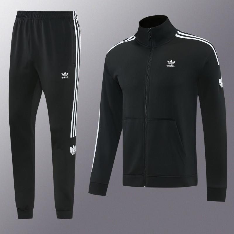 2026 Adidas Black Full Zipper Jacket + Long Pants