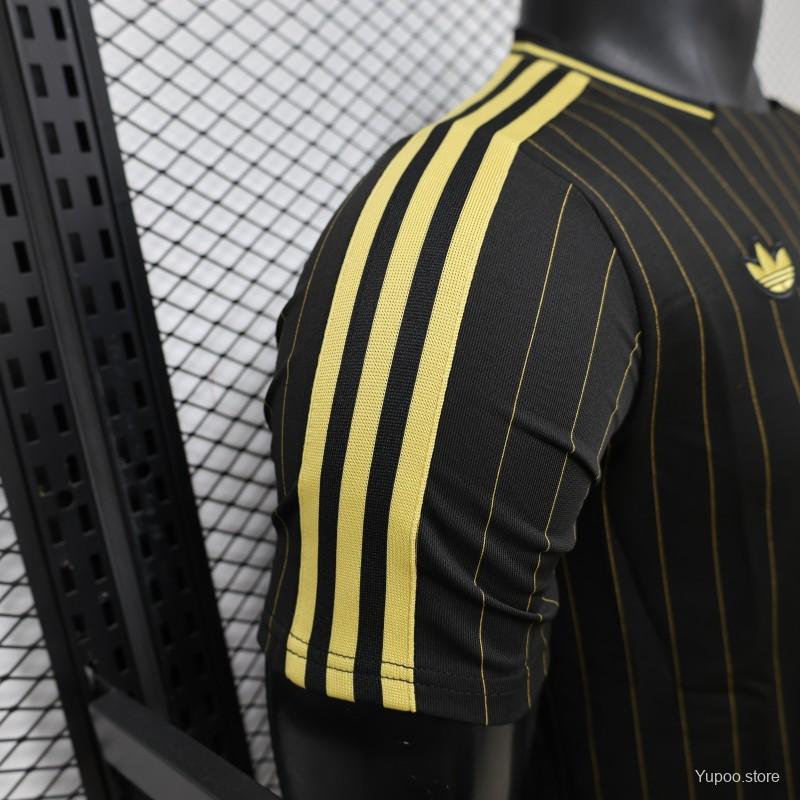 2026 Player Version Mexico Black with Gold Pinstripes Jersey