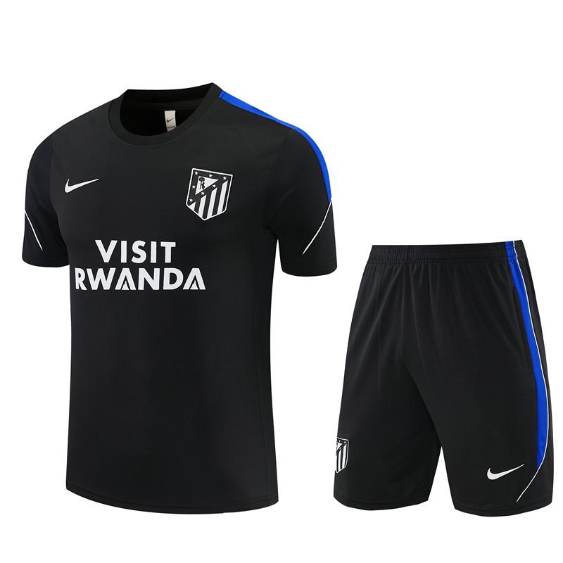 2026 Atletico Madrid Black Short Sleeve+Soccer Shorts
