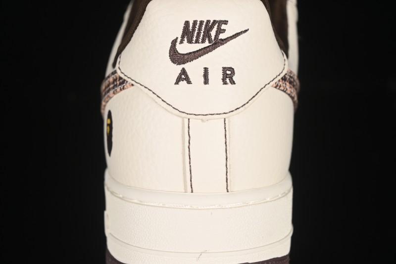 Nike Air Force 1 '07 Low Bape Collaboration Beige Camo Casual Sneakers - DF0188-052