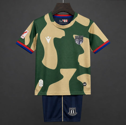 26/27 Kids Stoke City Away Camouflage Kits Jersey