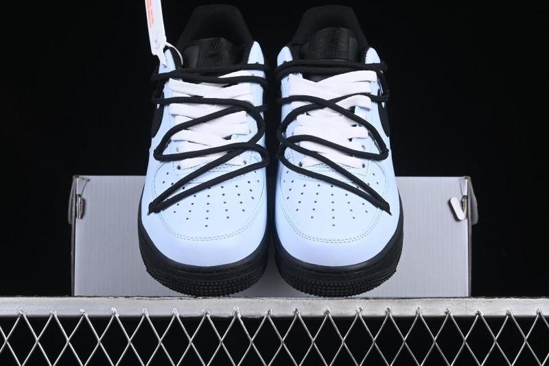 Custom "I Love U" Black & White Sneakers - Sleek Barcode Design