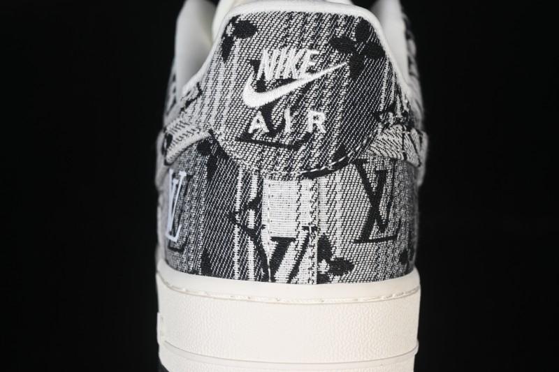 Nike Air Force 1 '07 Low LV Collaboration Gray Floral Canvas Casual Sneakers - DF0188-077