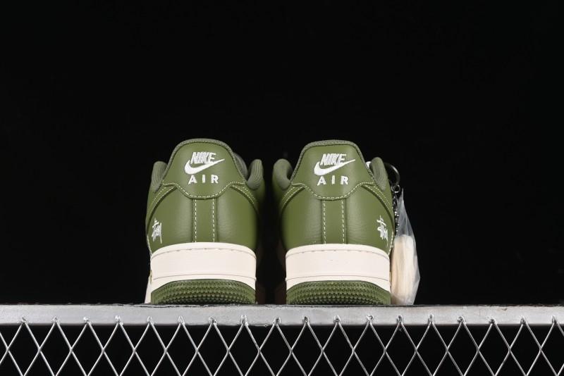 Nike Air Force 1 '07 Low Stussy Collaboration - Lotus Green Low-Top Casual Sneakers - BB5353-515
