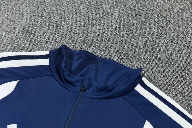 26/27 Real Madrid Away Navy Blue Half Zipper Jacket Tracksuit + Long Pants
