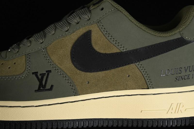 Nike Air Force 1 '07 Low LV Collaboration - Military Green Casual Sneakers - BA8806-223