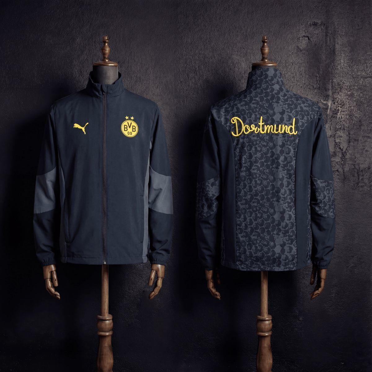 2026 Dortmund Black Reversible Jacket Windbreaker