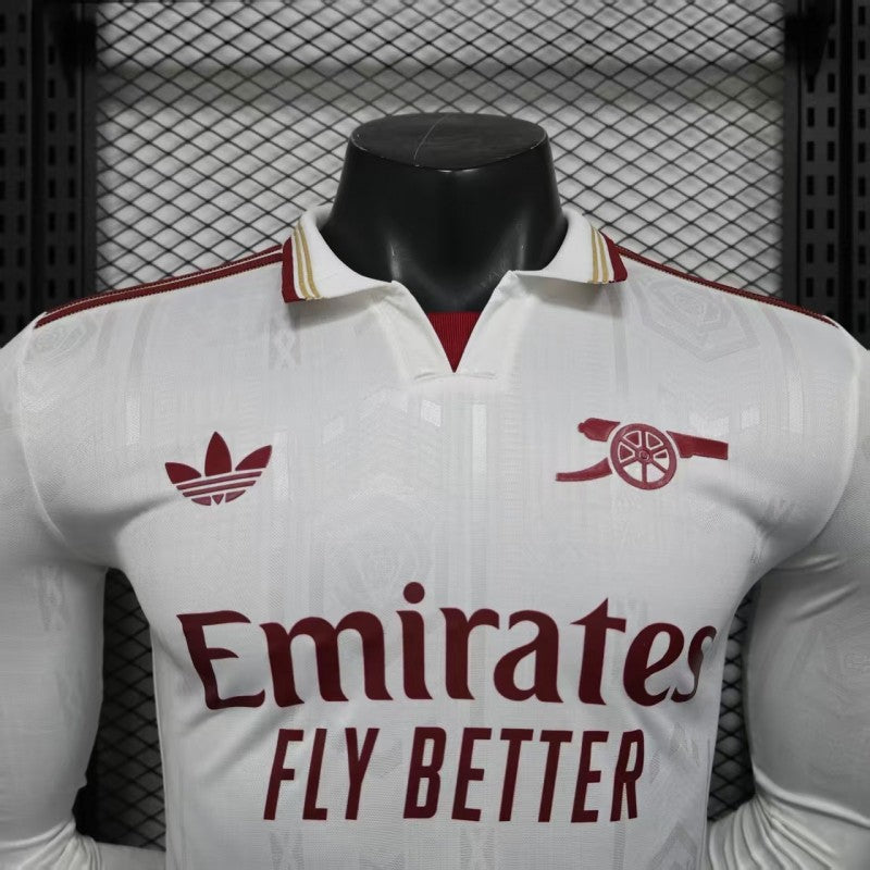 Player Version 25/26 Arsenal Third Long Sleeve White Jersey