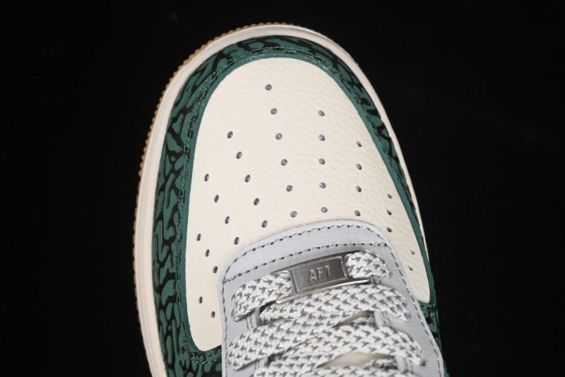 Nike Air Force 1 '07 Low LV Collaboration Green Stone Grain Gum Sole Casual Sneakers - ZH2598-306