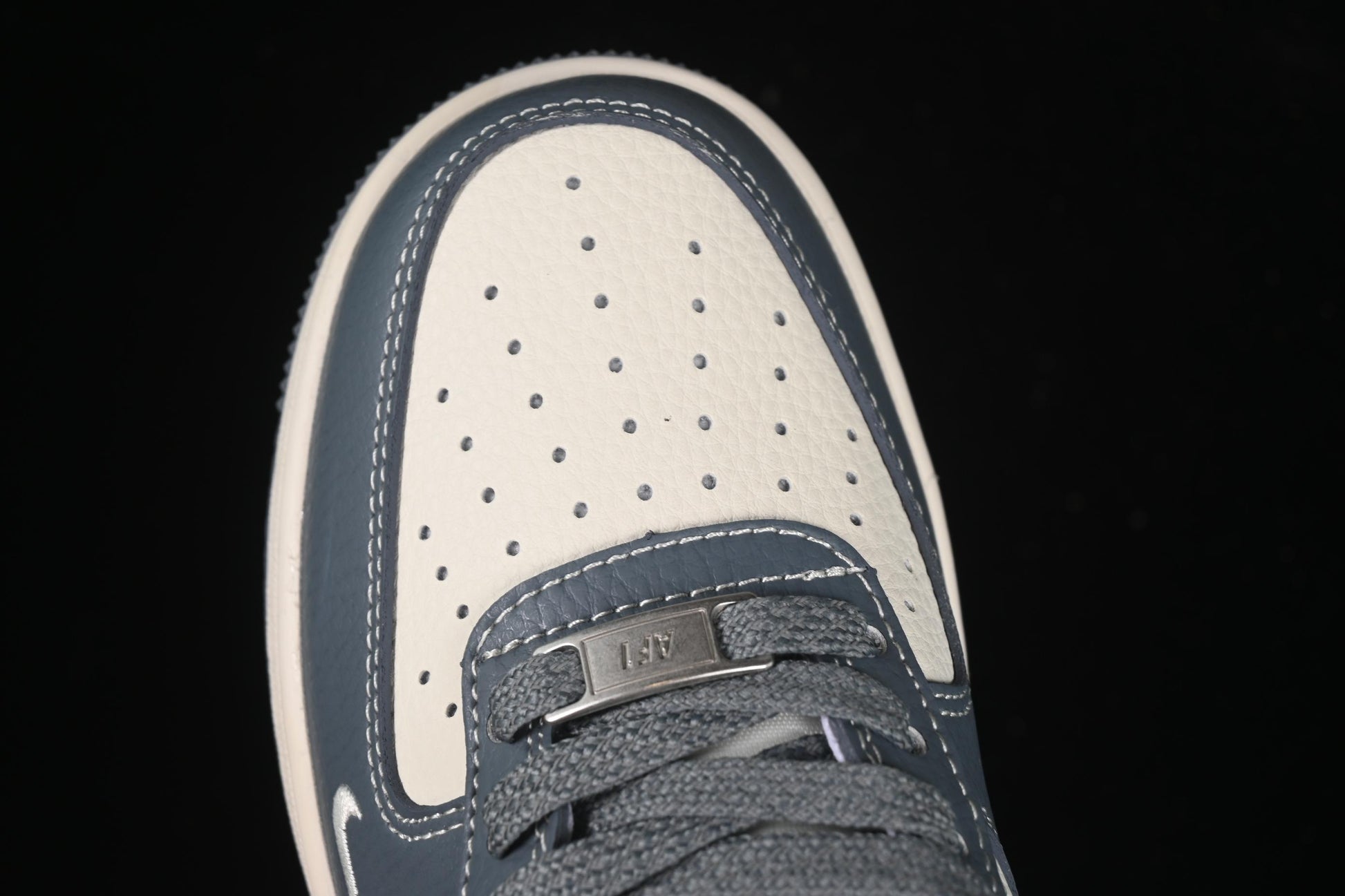 Nike Air Force 1 '07 Low Stussy Collaboration Grey Black Tail Low-Top Casual Sneakers - XS1958-553