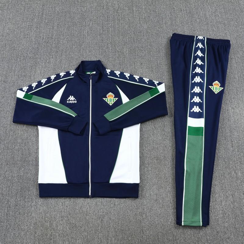 26/27 Real Betis x Kappa Navy Blue  Full Zipper Jacket Tracksuit + Long Pants