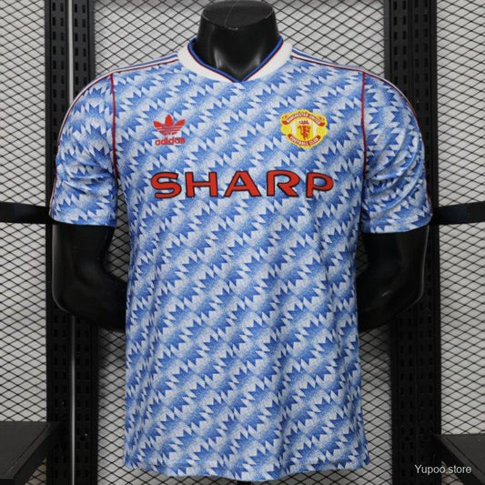 Player Version 26/27  Manchester United Away Blue Vintage Remake   Jersey
