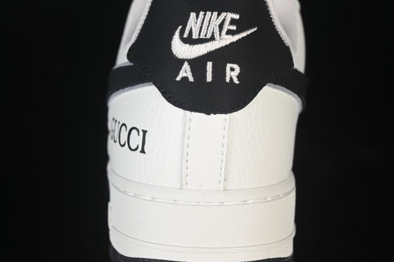 Nike Air Force 1'07 Low Gucci Collaboration White Gray Black Casual Sneakers - YF9511-808