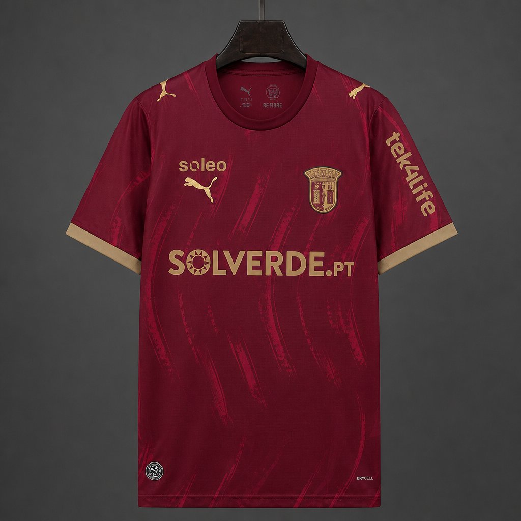 26/27 Braga Third Burgundy Red Jersey