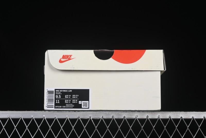 Nike Air Force 1 '07 Low Casual Sneakers in Light Grey with Custom Hardware - DF0188-036