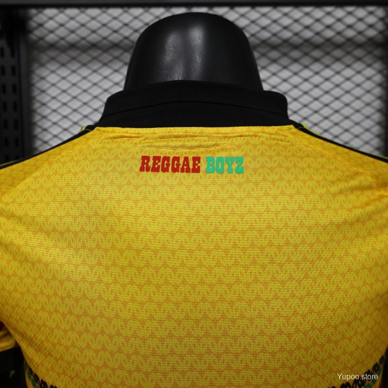 Player Version 2027 Jamaica Home Yellow with Reggae Stripe Jersey