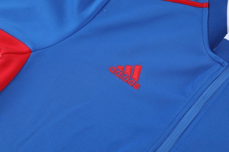 2026 Adidas Blue Full Zipper Jacket + Black Long Pants
