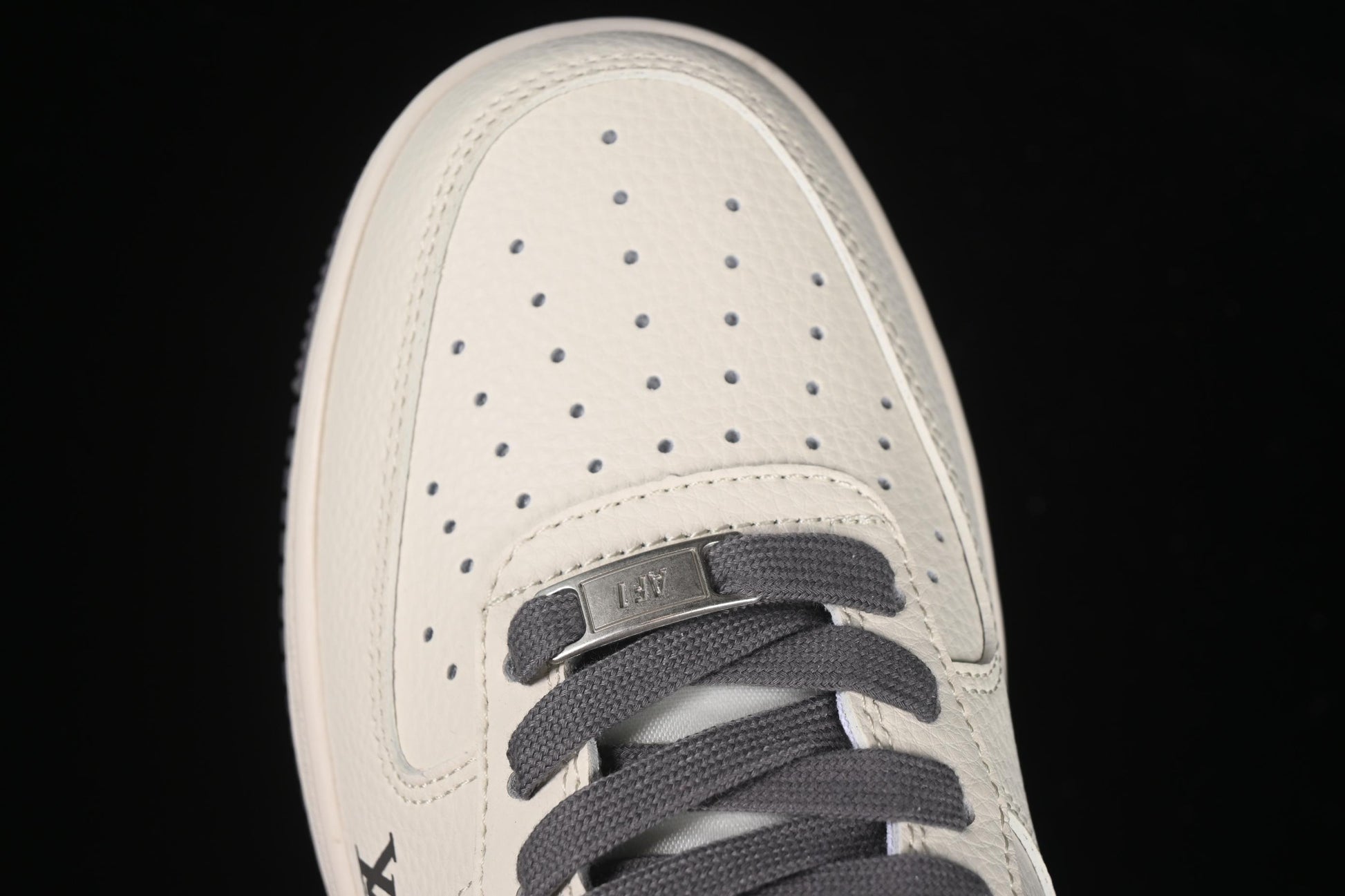 Nike Air Force 1'07 Low LV Collaboration Grey Denim Swoosh Casual Sneakers - XX3168-136