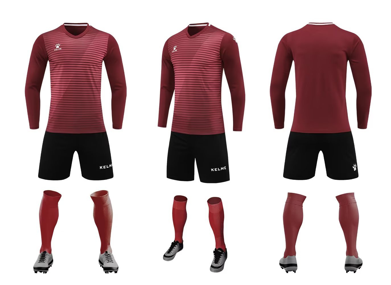 ZB1001 Kalmei long-sleeved suit four colors: 3XS-4XL
