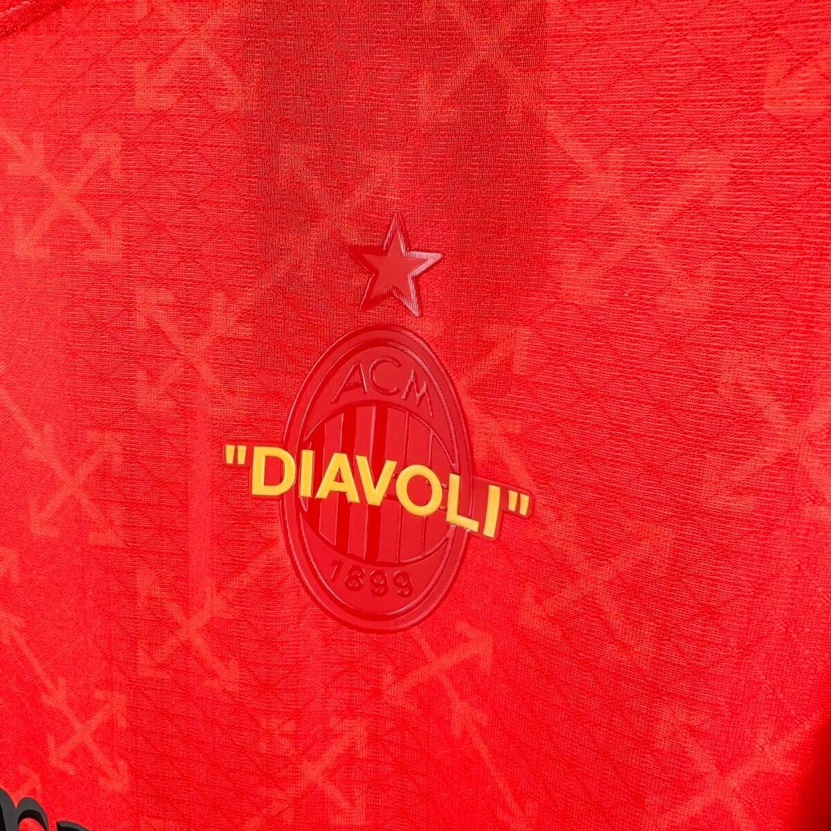 Player Version 25/26 AC Milan x OFFWHITE Red Special Jersey