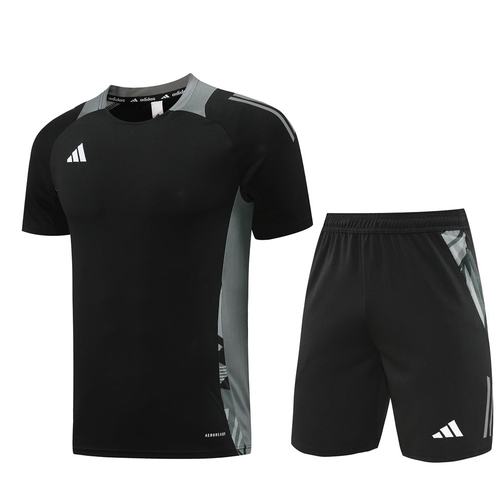 AD08 black shorts suit S-2XL