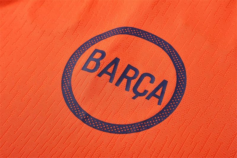 Player Version 25/26 Barcelona Orange T90 Half Zipper Jacket+Long Pants