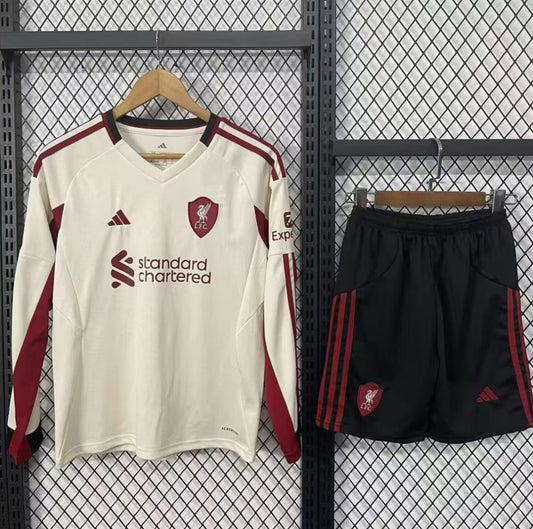 25/26 Kids Liverpool Away Long Sleeve Jersey