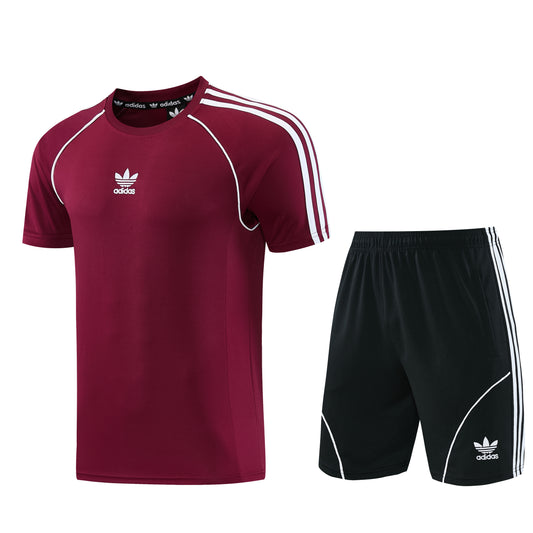 AD15 maroon shorts suit S-2XL