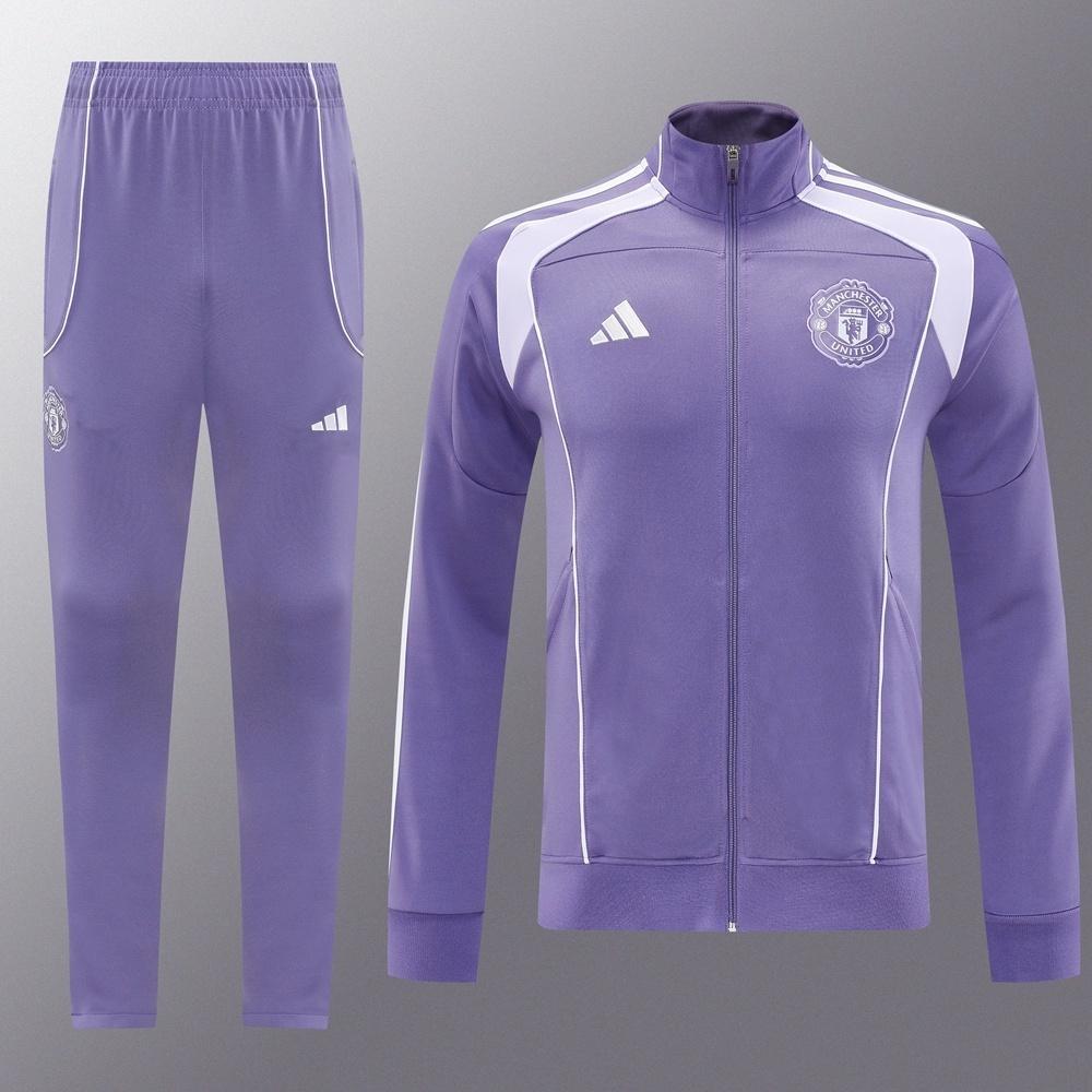 2025 Adidas Purple Full Zipper Jacket + Long Pants