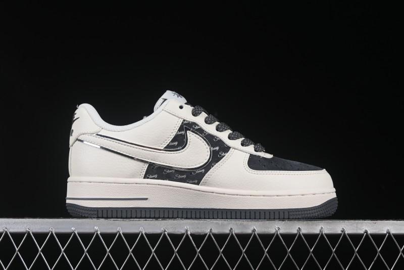 Nike Air Force 1 '07 Low Stussy Collaboration Beige Grey Casual Sneakers - XZ6188-726