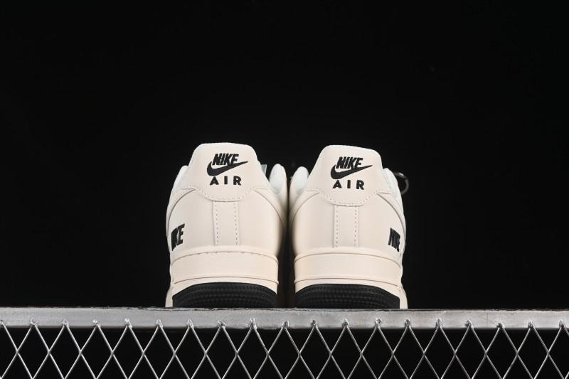 Nike Air Force 1'07 Low Casual Sneakers with Triple Black Swoosh - XX3168-183