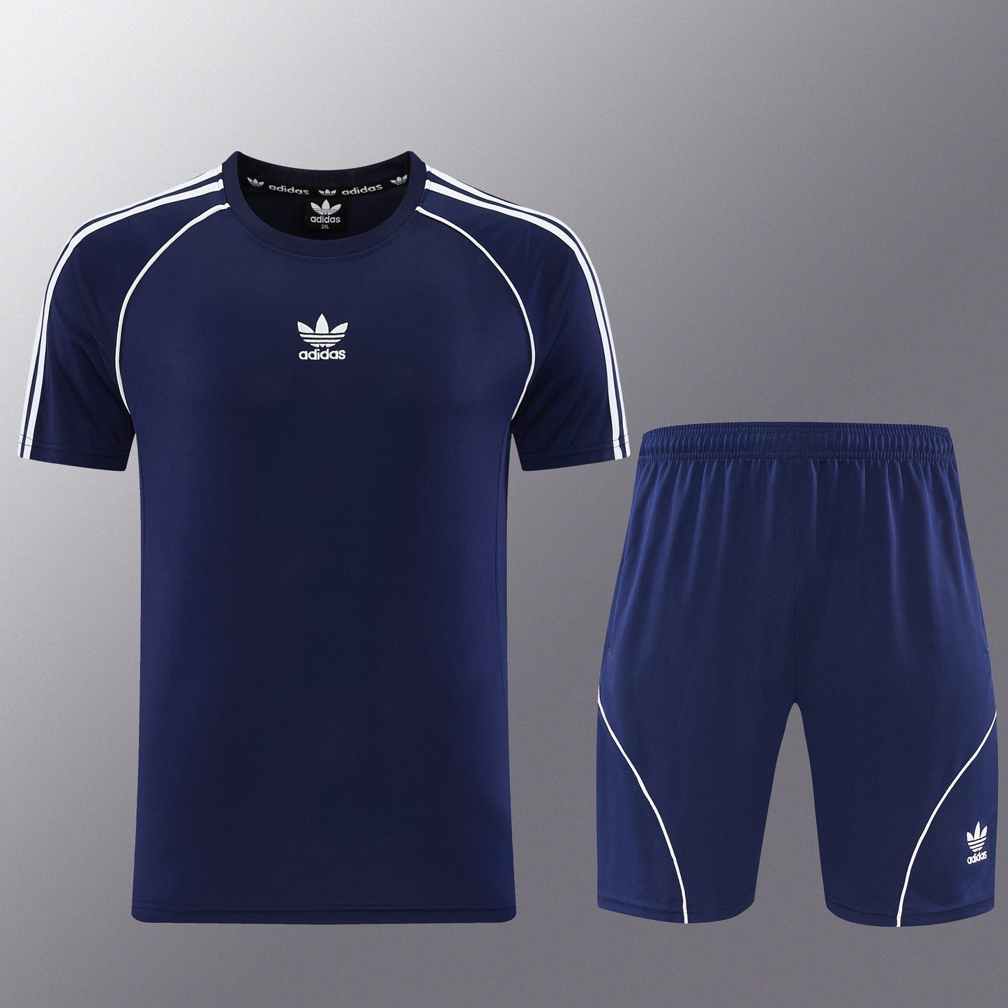 AD15 sapphire blue shorts suit S-2XL