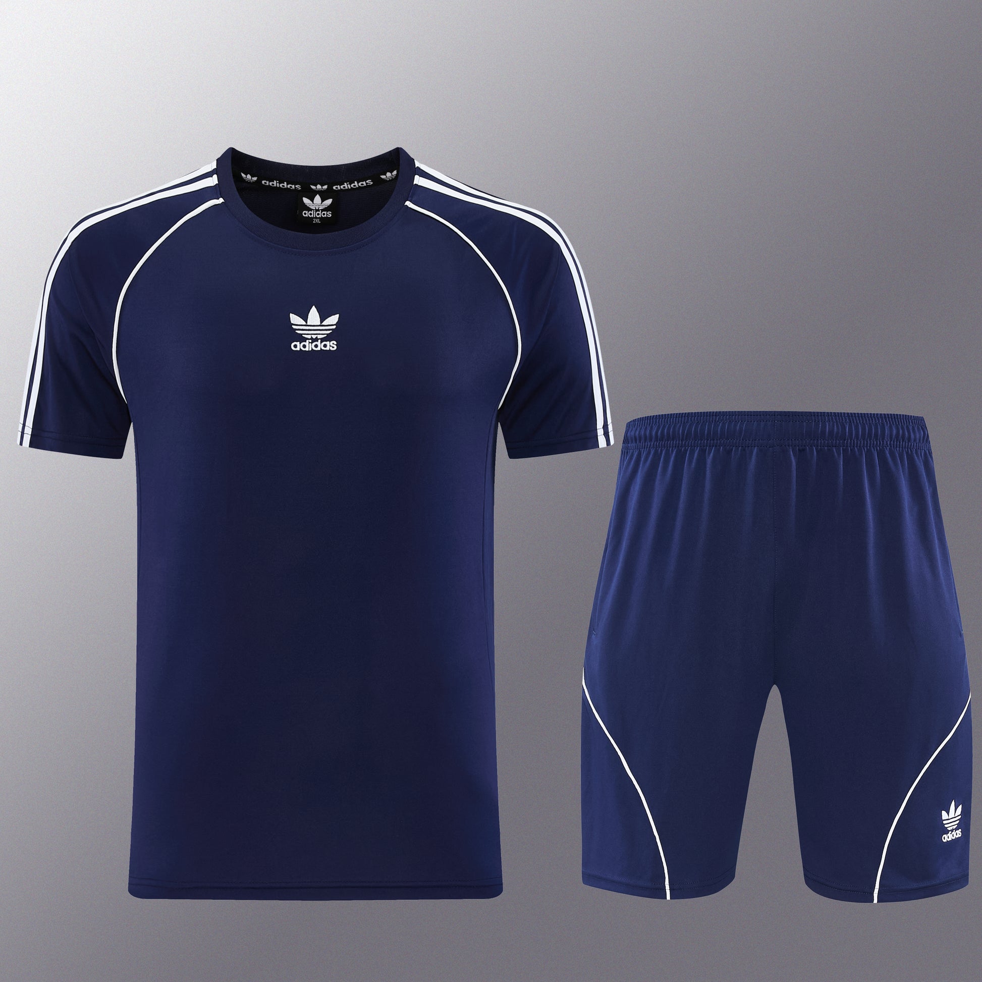 AD15 sapphire blue shorts suit S-2XL