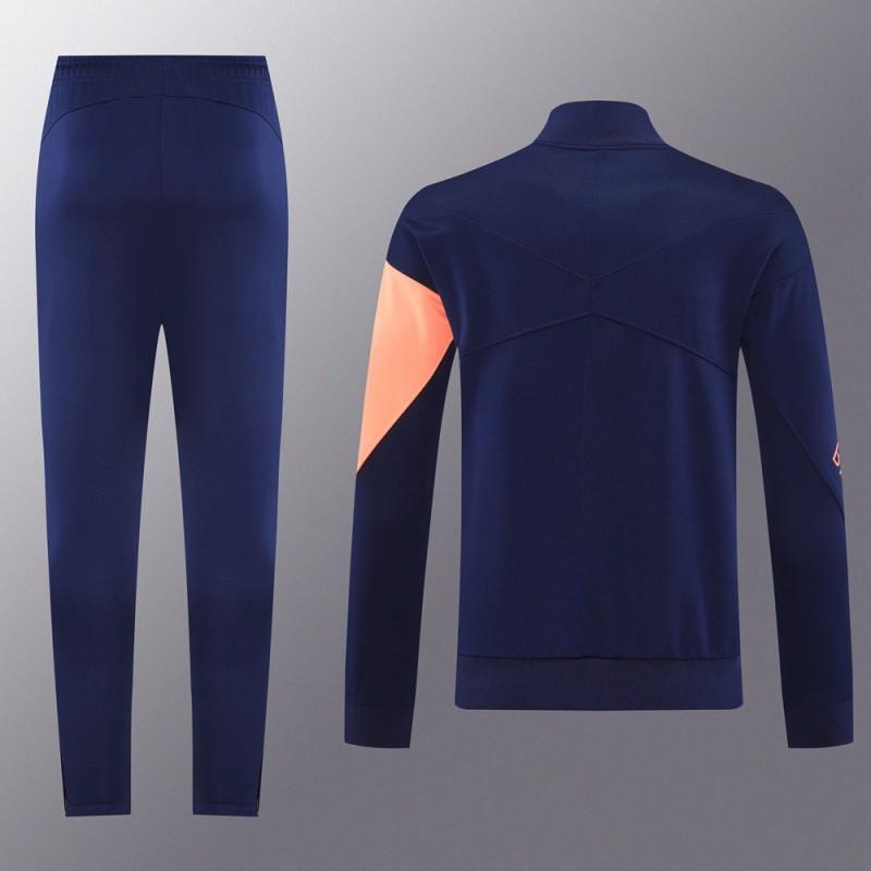 25/26 Barcelona Navy/Orange Full Zipper Jacket +Long Pants