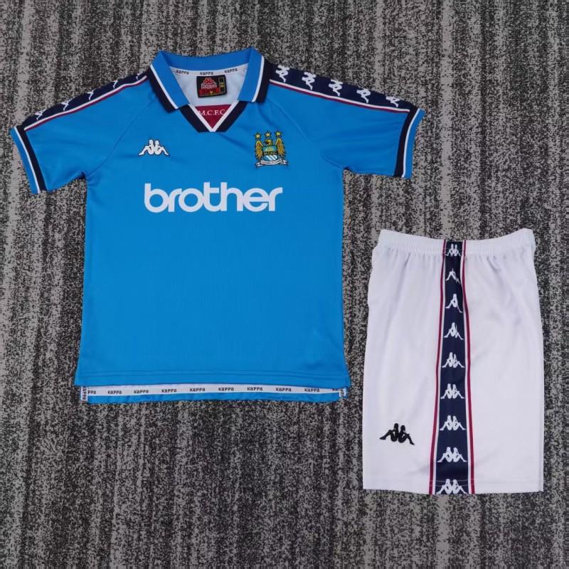 Retro Kids 97/98  Manchester City Home Jersey