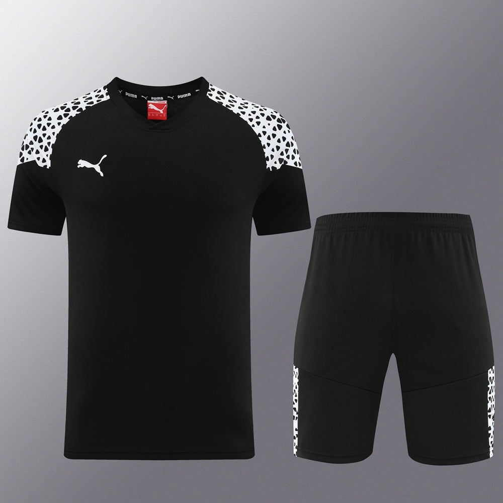 PD02 black shorts suit S-2XL