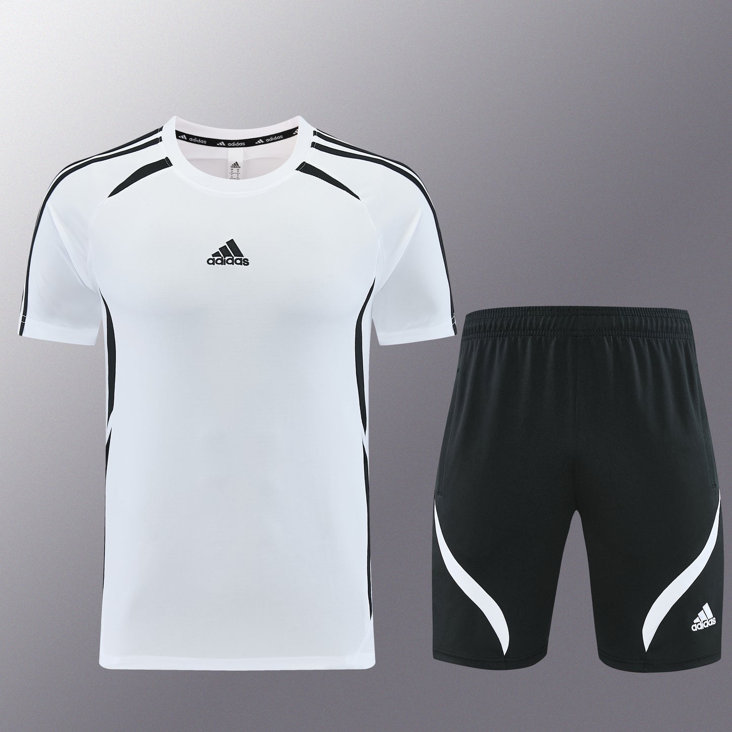AD16 white shorts suit S-2XL