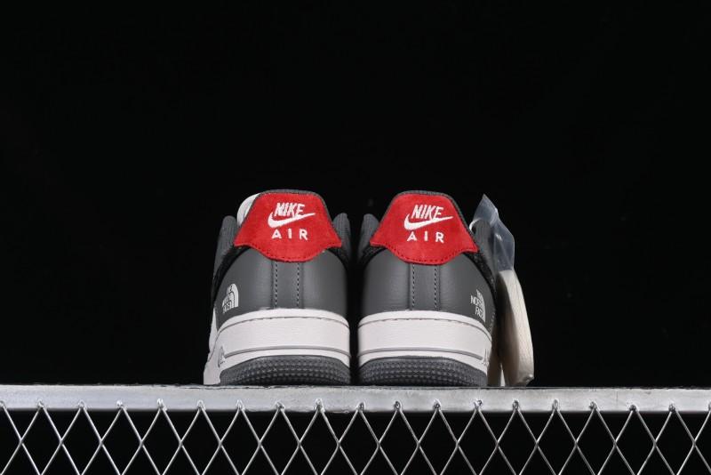 Nike Air Force 1 '07 Low The North Face Collaboration Beige Grey Black Snake Leather Custom Casual Sneakers - DM6688-052
