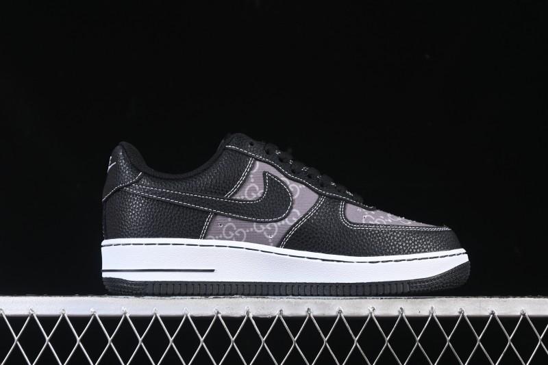Nike Air Force 1 '07 Low Gucci Collaboration Litchi Grain Print Casual Sneakers - AH8462-002
