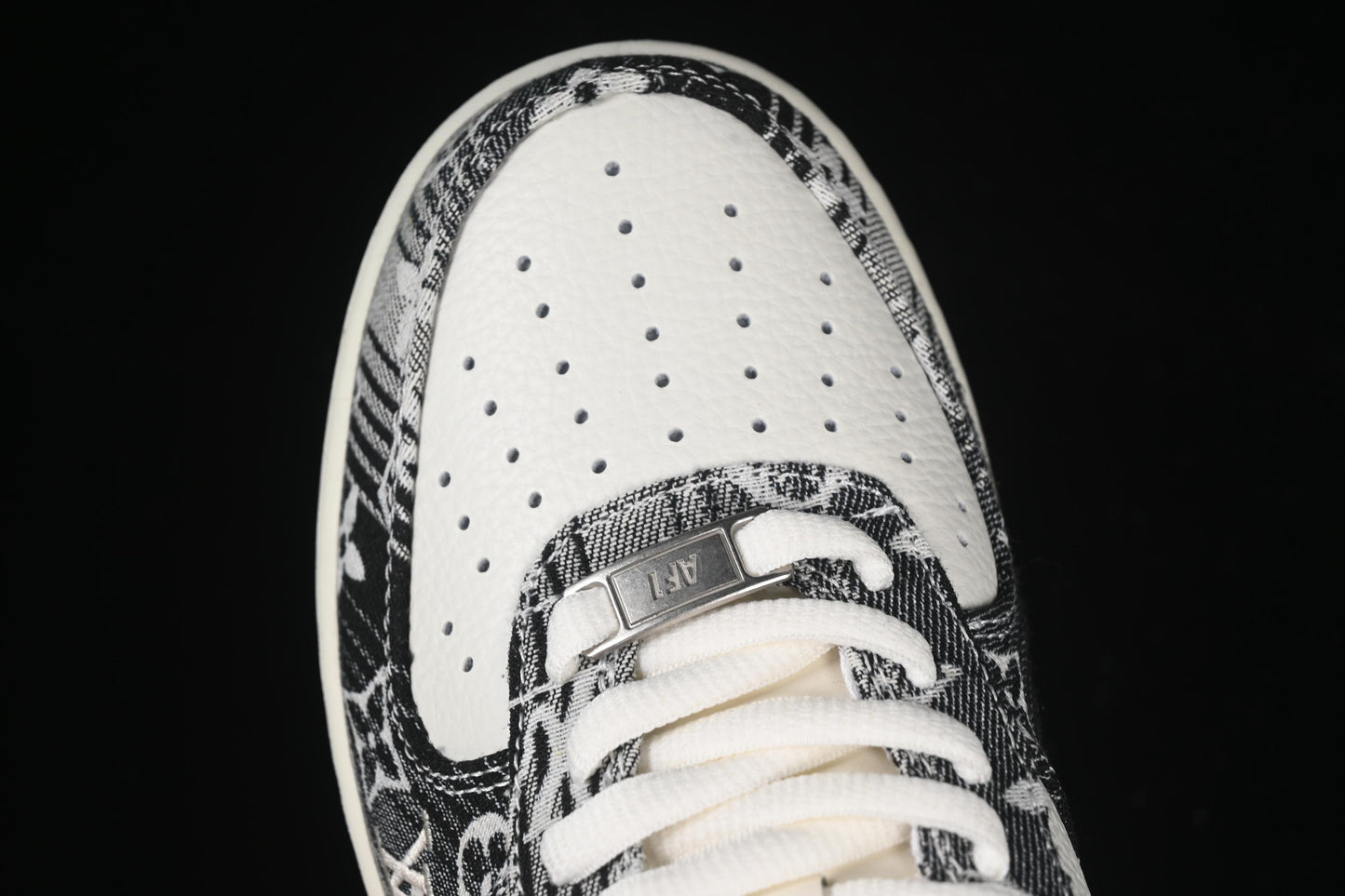 Nike Air Force 1 '07 Low LV Collaboration Grey Black Denim Casual Sneakers - SC9207-539