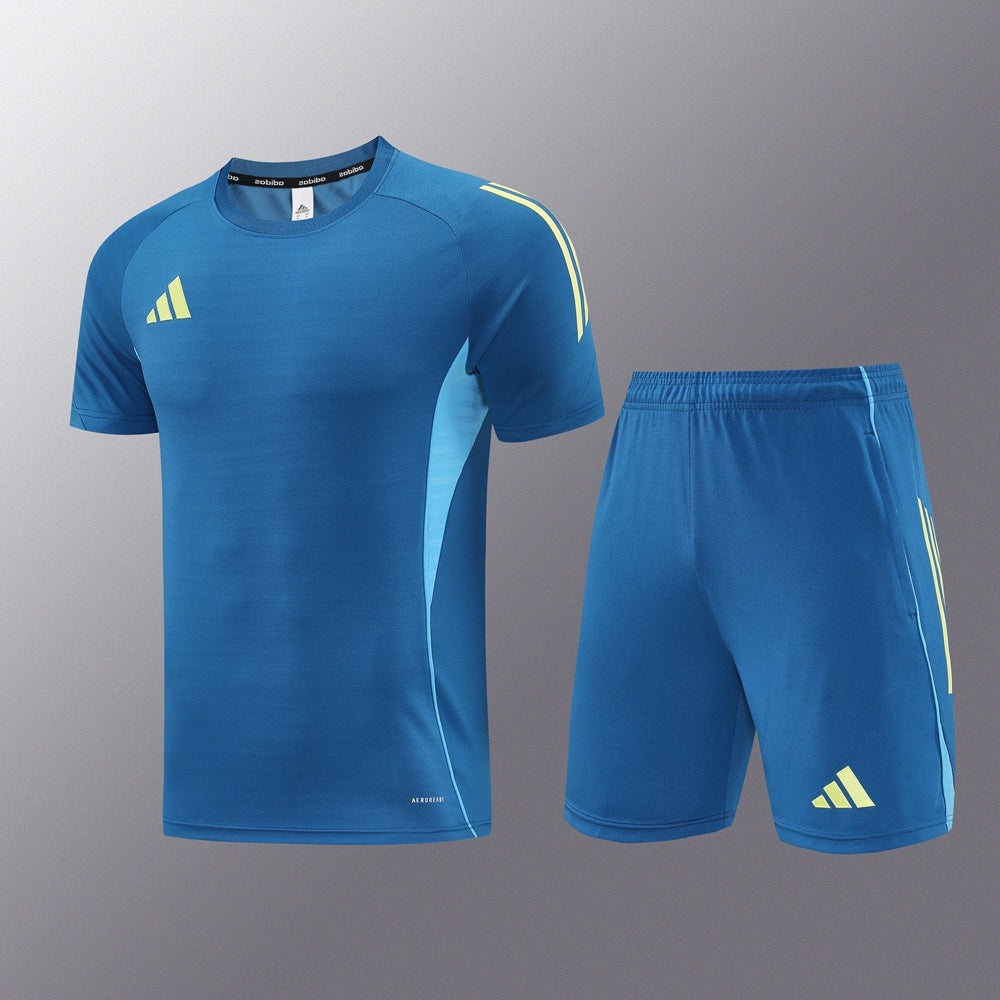 AD09 blue shorts suit S-2XL