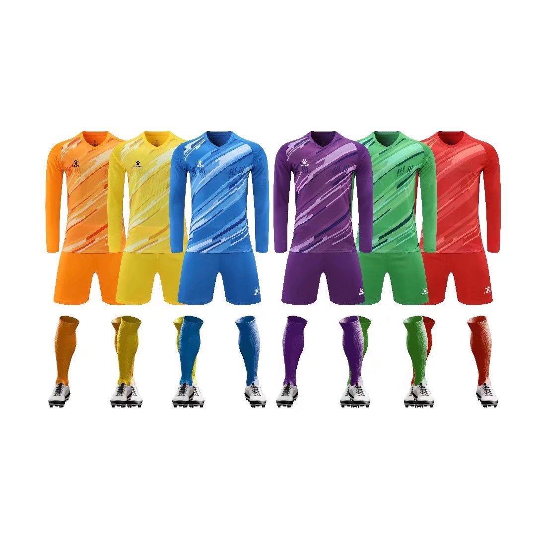 K3286 Kalmei long-sleeved training suit set 6 colors, S--3XL