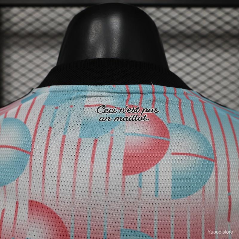 Player Version 26/27 Belgium Frozen Blue & Pink  Away Long Sleeve Jersey